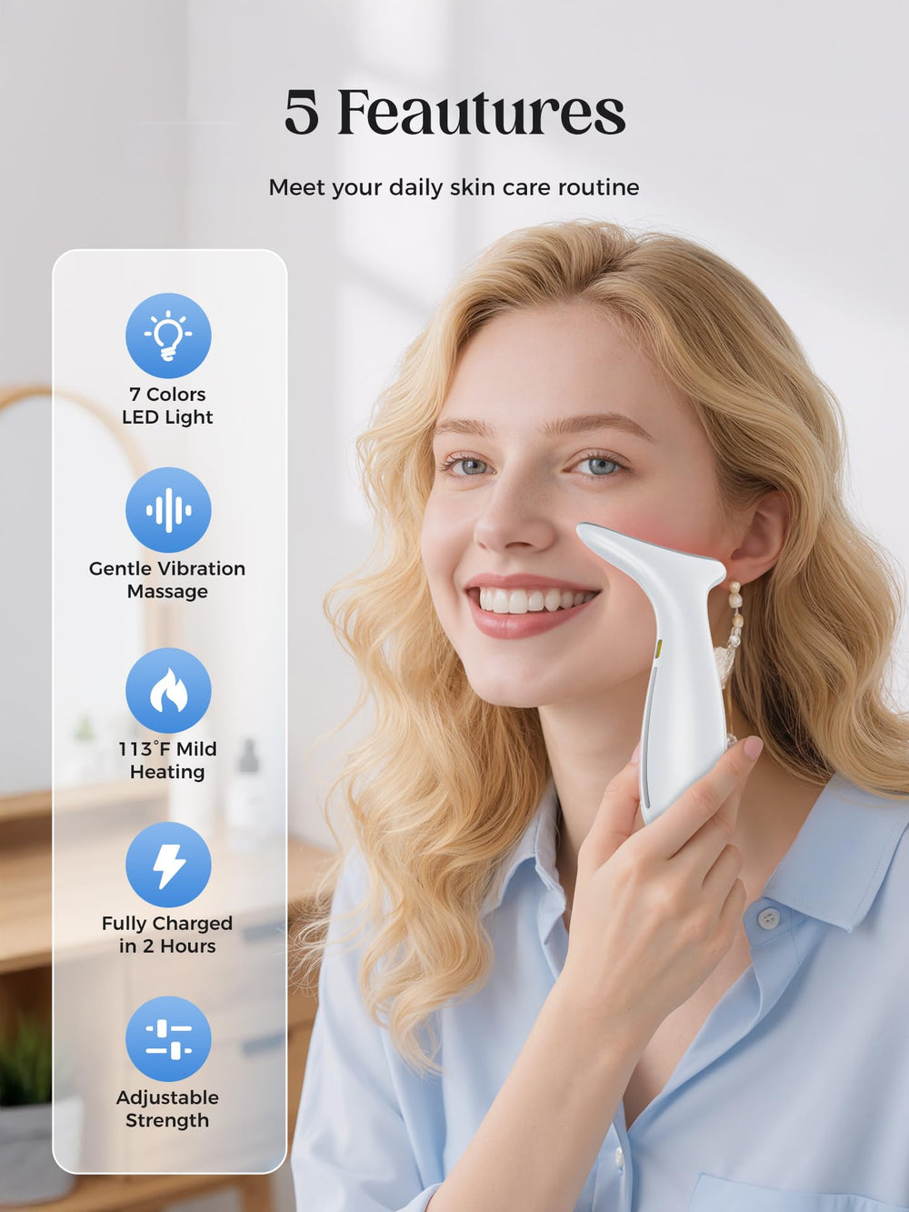 GIHWRRI safe, user-friendly controls simplify at-home facial care
