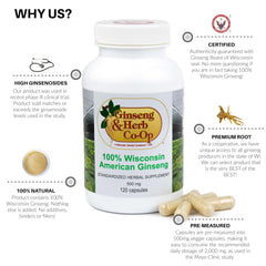 Ginseng & Herb Co-Op label emphasizes purity for a clean wellness routine