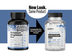 GINSPIRE magnesium-potassium-zinc capsules close-up emphasizing high absorption formula.