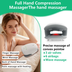 Close-up of heating element on GJQ hand massager for soothing warmth