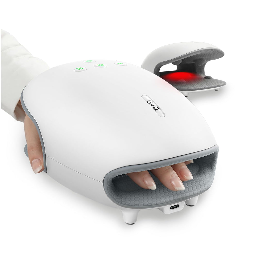 GJQ hand massager front view with heat and compression for full-hand relief
