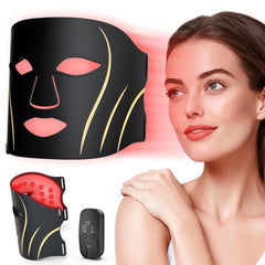 Glamesty red light therapy mask front view for skin care and glow