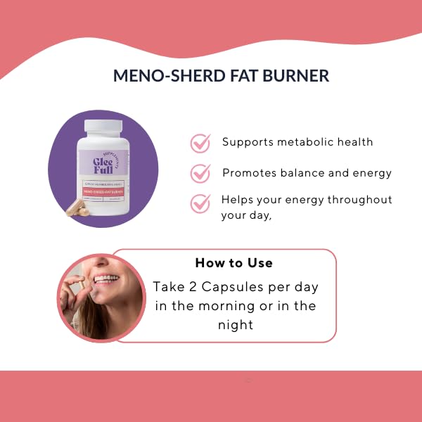 GLEEFULL SUPPS Meno-Sherd bottle side highlights clean, non-GMO formula for confident use.