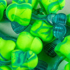 Distinctive color streaks on Glide Moldex Soothers PlugStation signal Moldex quality.