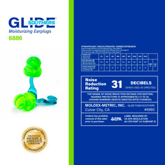 PVC-free packaging of Glide Moldex Soothers PlugStation highlights sustainability.