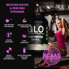 GLO no sugar label indicating clean, keto-friendly protein