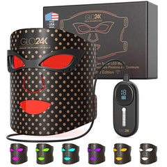 GLO24K Face Beauty Mask with 7-color LED for radiant skin.