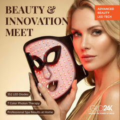 GLO24K mask may leave skin looking refreshed after use.