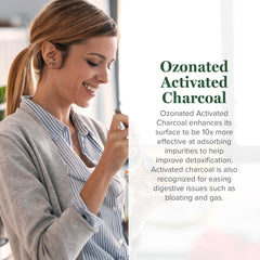 Global Healing Center digestive detox scene shows convenient, on-the-go support for occasional bloating.