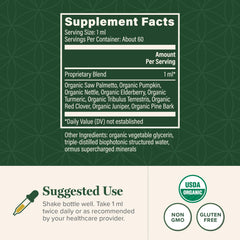 Global Healing Center Prostate Health packaging box highlights natural ingredients.