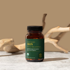 Global Healing Center vegan-safe formula label highlights gluten-free and non-GMO features.