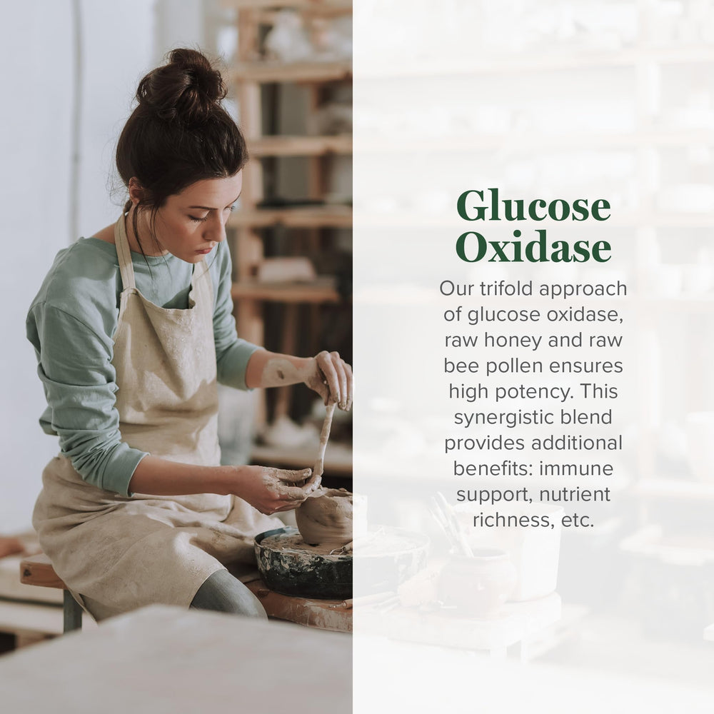 Global Healing Glucose Oxidase raw honey component adds a sweet, natural note for daily wellness