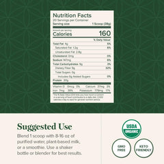Global Healing Vanilla Plant Protein shake in a glass