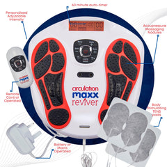 Global Product Circulation Plus Reviver remote control enables easy, customizable sessions.