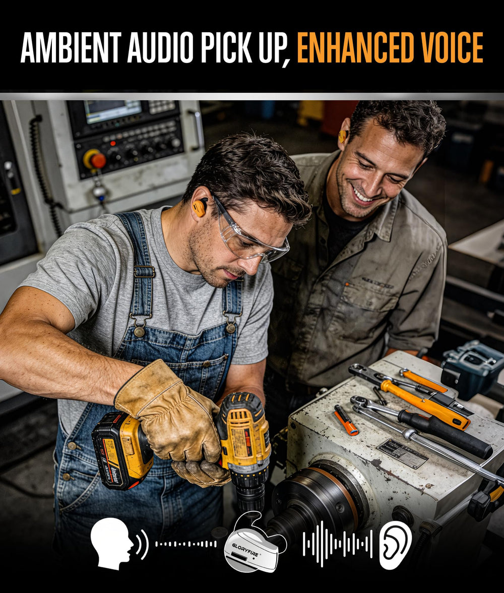 GLORYFIRE OSHA Earbuds charging case demonstrating 24-hour power reserve.