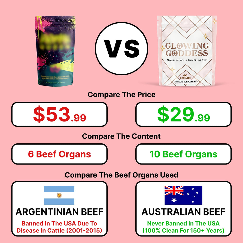 Glowing Goddess liver and heart collection highlights varied organ nutrition options