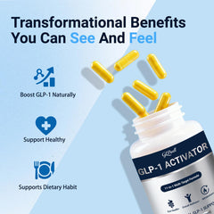 Before-meal use scene shows GLP-1 Activate capsules being taken