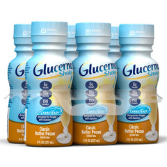 Glucerna Original Butter Pecan bottle and label, highlights CARBSTEADY for glucose comfort.