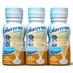 Glucerna Original Butter Pecan being poured into a glass, supports steady energy.