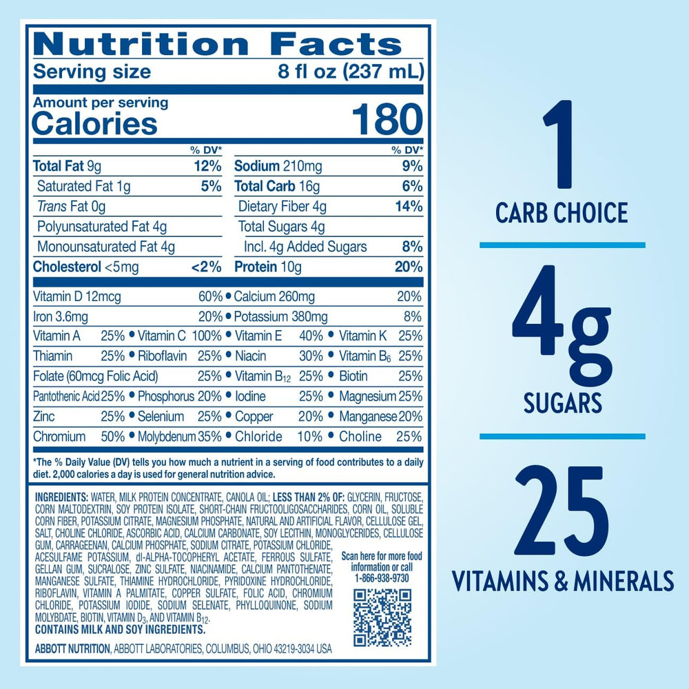 Glucerna Original high protein 10g vanilla flavor supports muscle and fullness