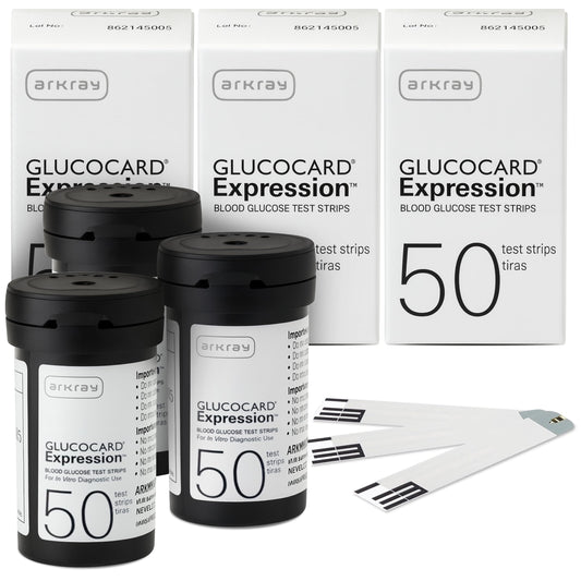 GLUCOCARD Expression test-strip 150-count box for quick home glucose checks