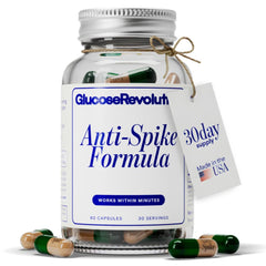 Glucose Revolution Anti-Spike Formula bottle for daily energy balance.