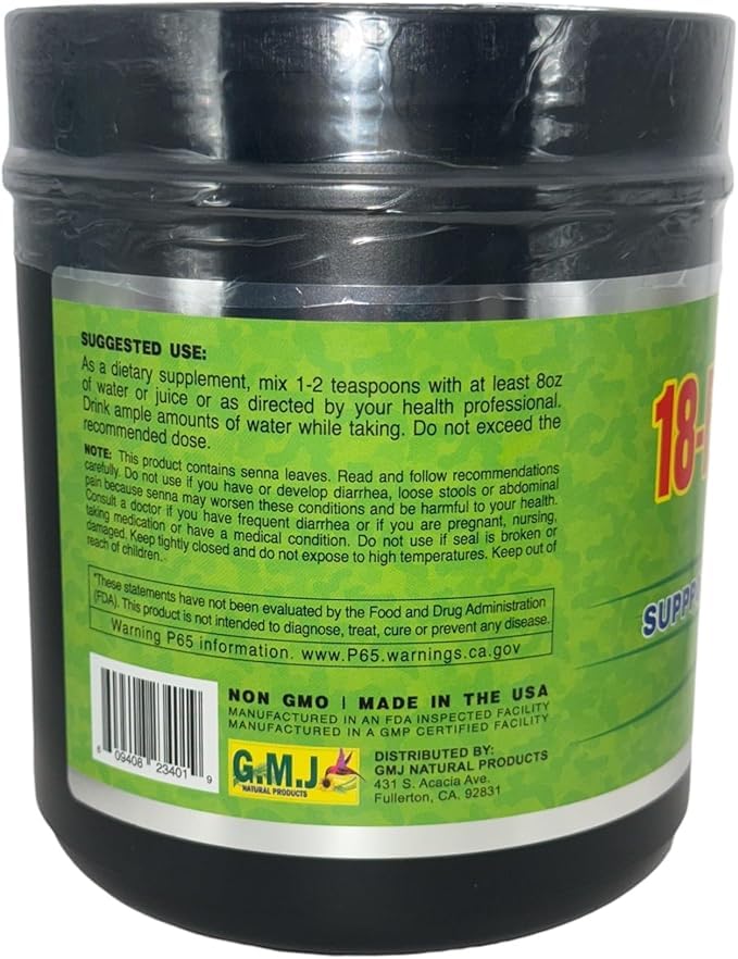 G.M.J Fibra 18 Super MAX powder being dispensed from the scoop for dosing