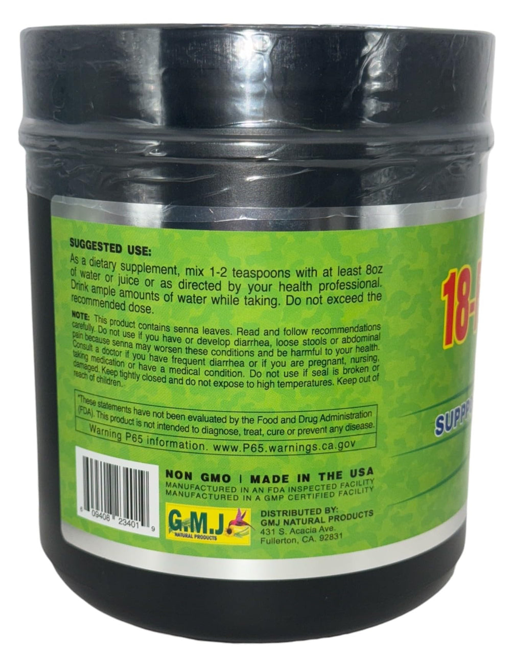 G.M.J FIBRA 18 fiber blend promotes digestion and detox support.