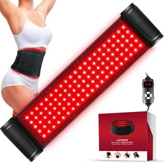GMOWNW red light therapy belt front view with 3-in-1 LEDs for whole-body use