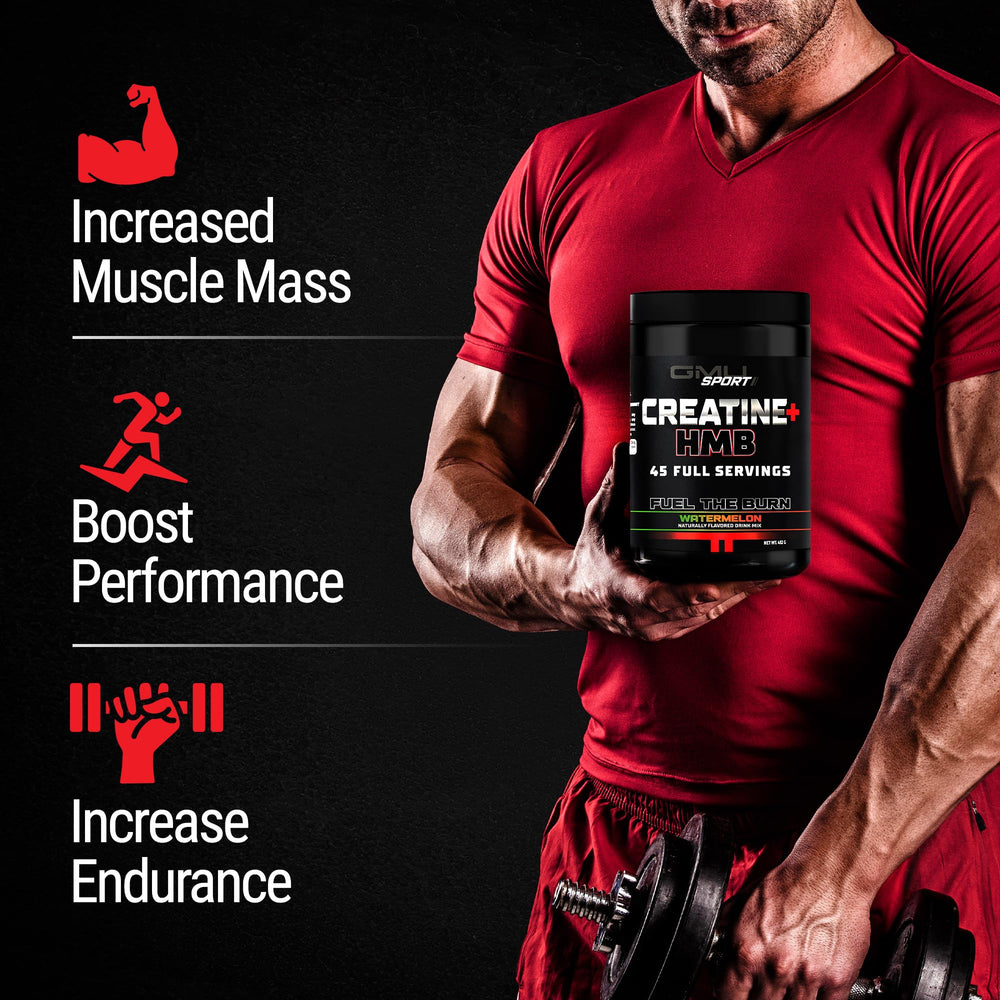 GMU SPORT Creatine 2.0 easy mix with water for workouts.