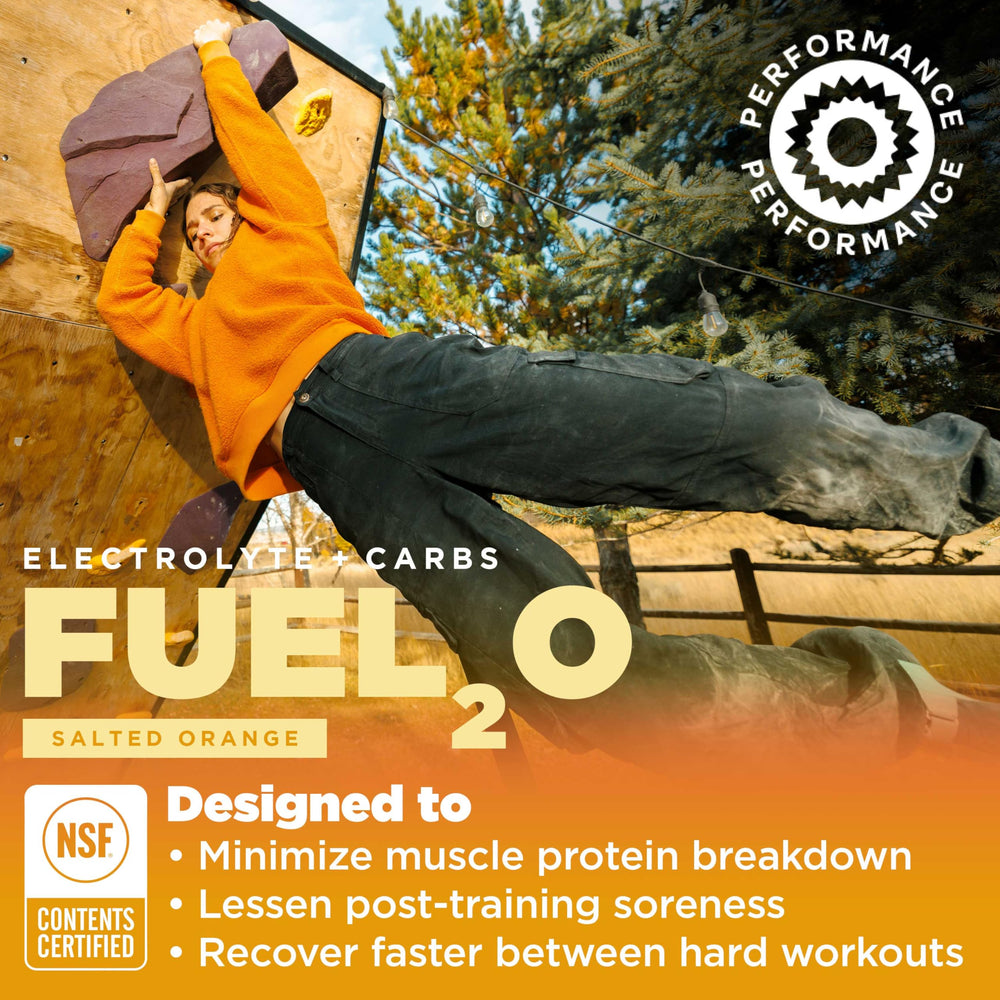 Close-up of Gnarly Fuel2O Salted Orange Drank powder packaging