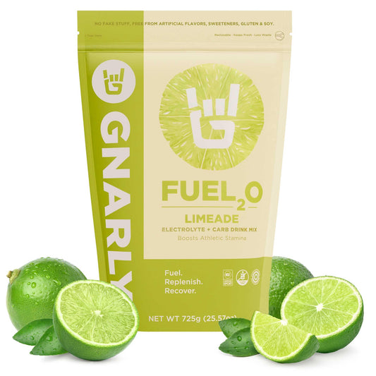 Gnarly Fuel2O Limeade bottle ready for quick hydration during workouts
