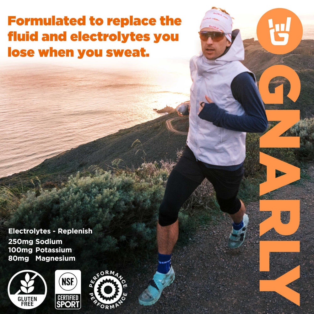 Gnarly Nutrition Hydrate package-box shows NSF Sport Certified product for athletes