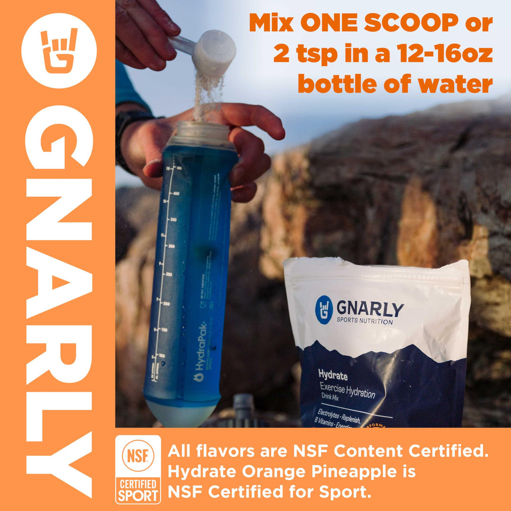 Gnarly Nutrition Hydrate pre-post-workout use illustrates versatile performance nutrition