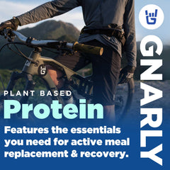 Gnarly Nutrition Vegan Protein Chocolate being stirred into water; smooth texture and quick absorption.
