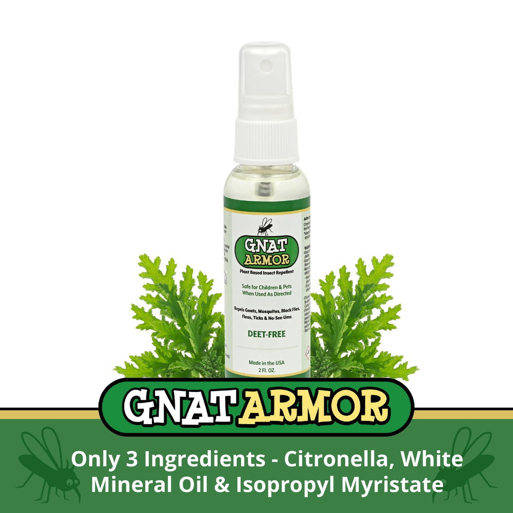 Gnat Armor outdoor family scene showing protective spray usage.