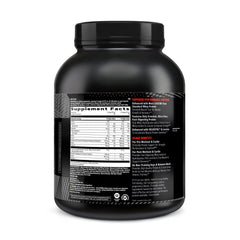 GNC AMP Wheybolic bottle back with nutrition panel and gluten-free note.