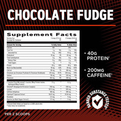 GNC AMP Wheybolic Ripped Chocolate Fudge tub open view demonstrates quick shake preparation