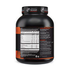 Close-up label on GNC AMP Wheybolic Ripped highlights high-protein formula