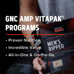 GNC AMP Multivitamin tablets in blister pack for daily intake.