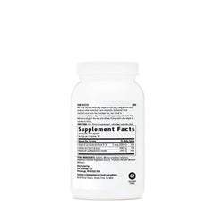 Close-up of GNC Coral Calcium 400mg bottle label highlighting vitamin D-3 for bone support