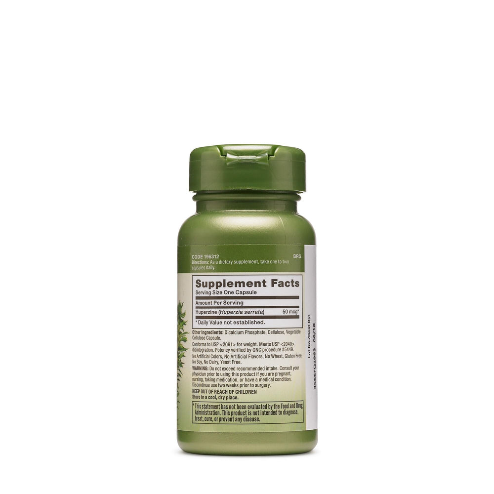 GNC Herbal Plus Huperzine A capsules for cognitive wellness