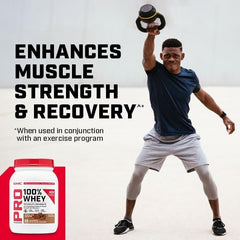 Close-up of GNC Pro Performance Whey label highlighting ingredients