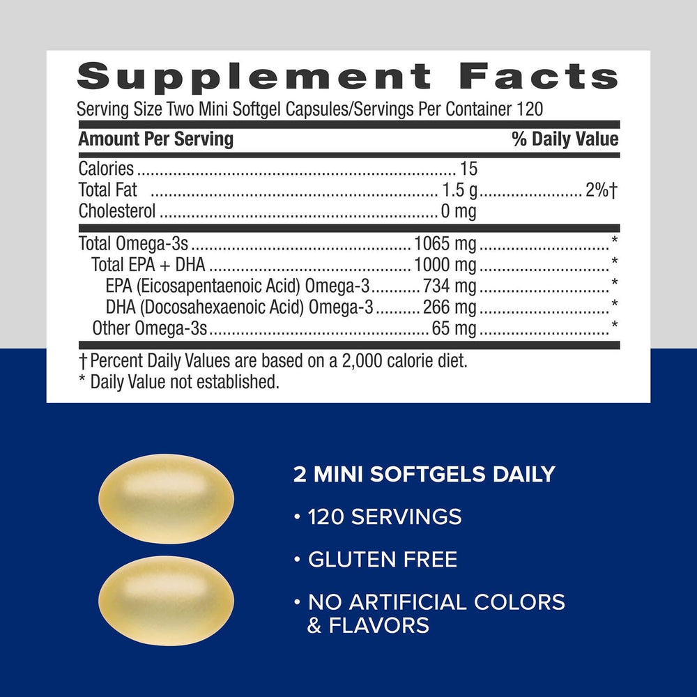 GNC Triple Strength Fish Oil glass bottle hero shot ready for daily routine