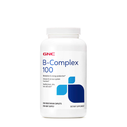 GNC Vitamin B Complex 100 bottle front for daily wellness and energy support.
