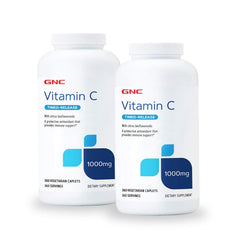 GNC Vitamin C 1000 MG Twin Pack bottle front view for immune support
