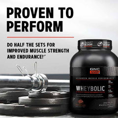 GNC Wheybolic gluten-free symbol confirms gluten-free formulation.