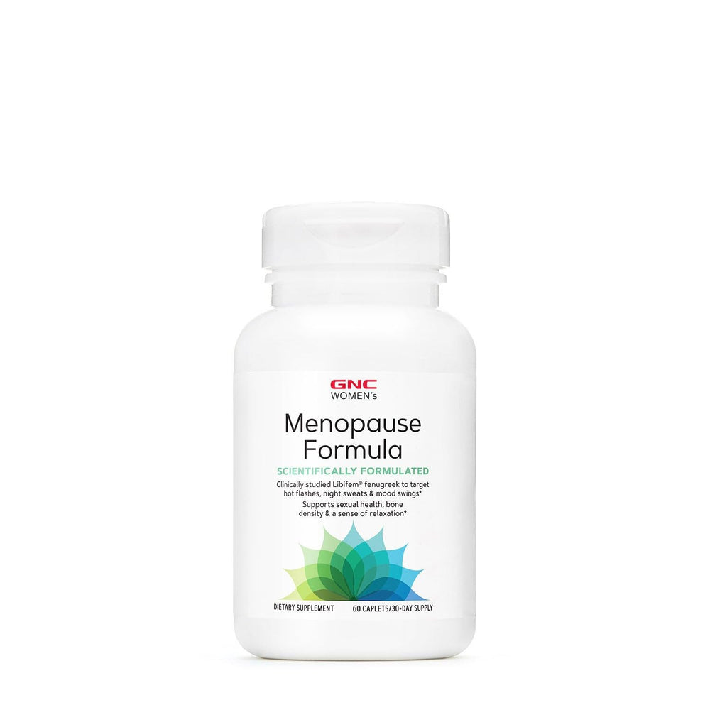 GNC Women's Menopause Formula bottle front supports daily wellness and comfort.