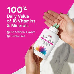 Hand holding GNC bottle signals daily wellness routine