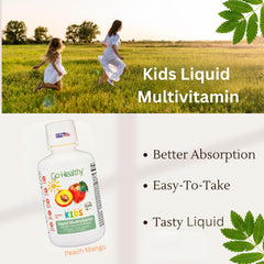 Dropper ready Go Healthy Natural Kids Liquid Multivitamin for precise servings